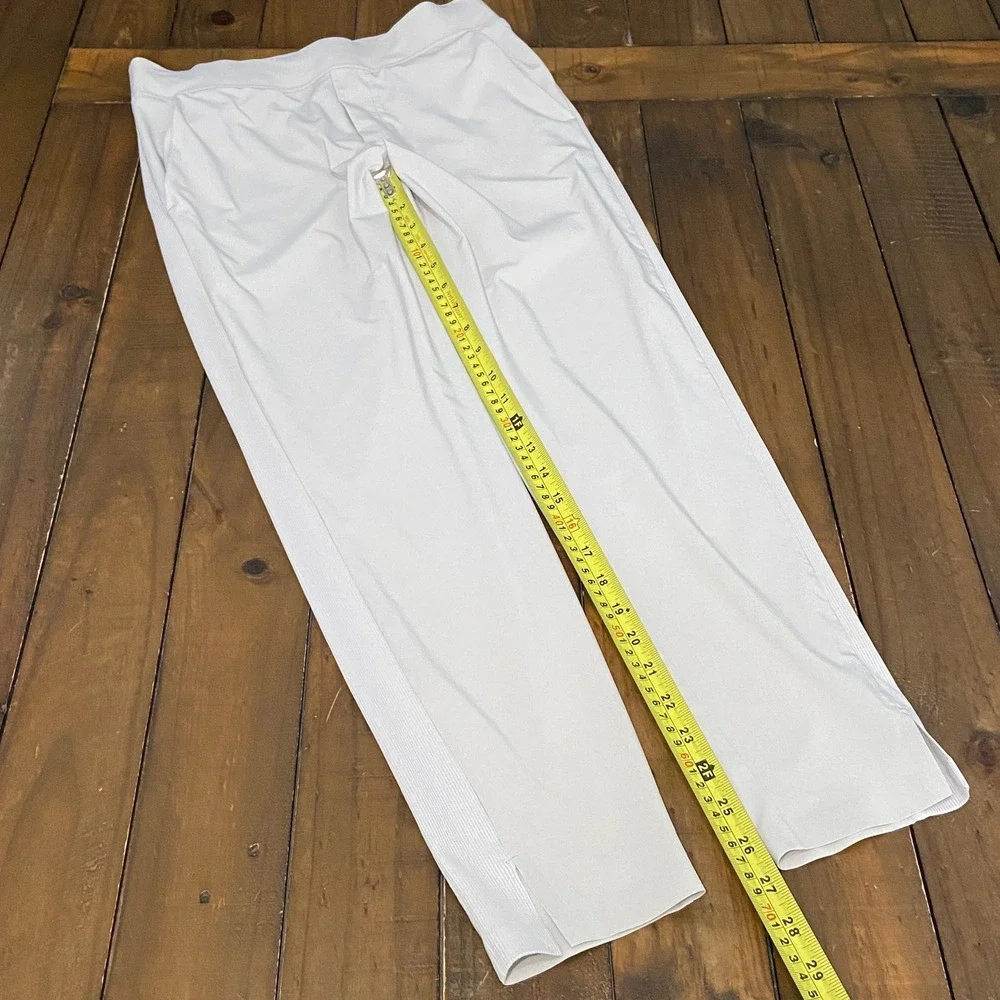 Athleta Brooklyn Ankle Pants Womens 0 Beige Stone Tapered Stretch Travel 198677